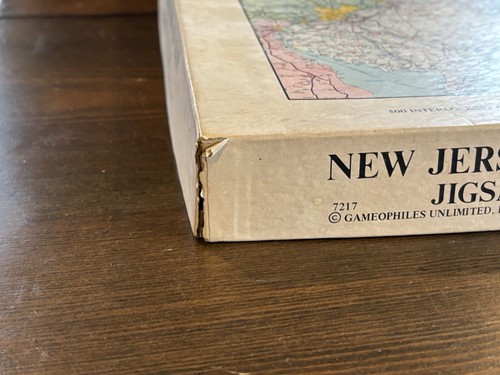 Vintage Gameophiles New Jersey State Road Map Puzzle of NJ 500 Pieces 16x20 - Picture 7 of 8