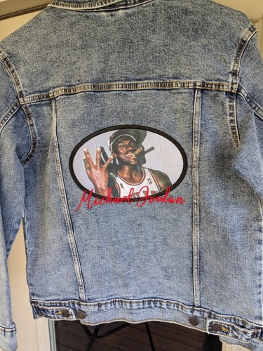 Michael Jordan Old Navy Girls Blue Denim Button Up Jacket Size XL (14-16) - Picture 2 of 5