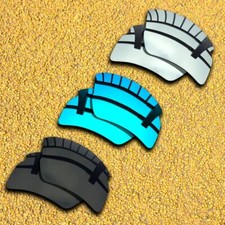 3Pairs Lenses Replacement for-Oakley Flak 2.0 Asian Fit OO9271-Black Silver Blue