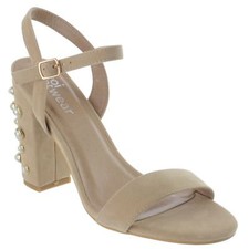 Womens Ladies Ankle Strap Block Heel Strappy Open Toe Sandals Party Prom Shoes