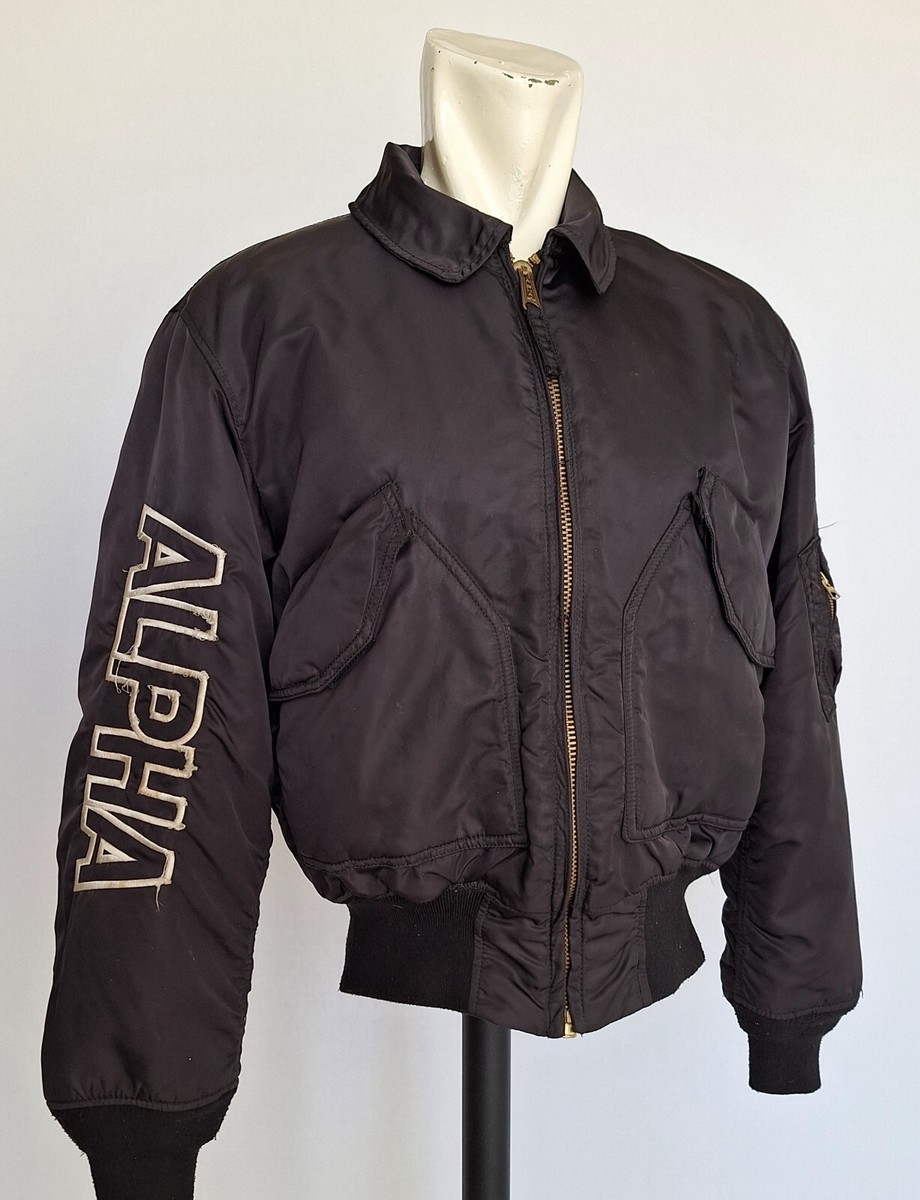 ジャケット・アウター 00s Alpha industries CWU flight jacket Alpha Industries Men's CWU 45-P Flight Jacket (XS, Black) at