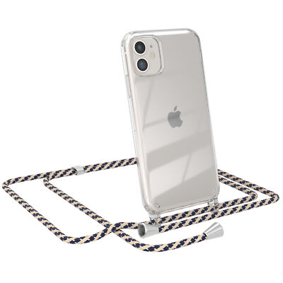 EAZY CASE für Apple iPhone 11 Hülle mit Band Handykette Silikon Cover Case Taupe