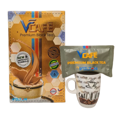 Premium Black Tea Black Ginger Extract By VOLTEN VCAFE 20 Sachets/Box