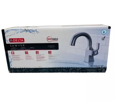 DELTA SAWYER 15766LF-SP Bathroom Faucet SpotShield Single Handle Brushed Nickel 