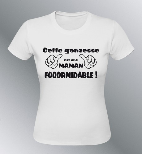 Tee shirt femme S M L XL XXL MAMAN formidable mere humour fete des mères cadeau - 第 1/3 張圖片