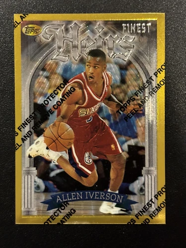 1996-97 Finest Allen Iverson Heirs Gold Rookie Card! Hall of Famer 🔥🔥🔥 *Read*