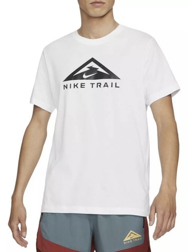 Nike Men's Dri-Fit Nike Trail Short Sleeve Running Shirt CZ9802-100 Small  Run | eBay