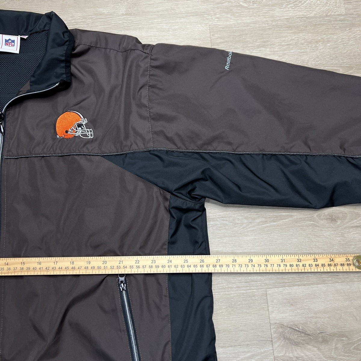 Cleveland Browns Reebok ジャケット XL Cleveland Browns XL Reebok Full Zip NFL Sports Embroidered