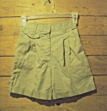 School Colors Girls Khaki Shorts Size 8 EUC  