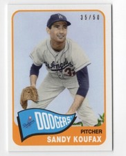 Sandy Koufax 2020 Topps Transcendent Through The Years VIP Party Card 1965 /50