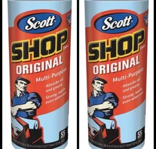 SCOTT Professional Multi Purpose Shop Paper Towels BLUE 2 Rolls 55 Sheets Each