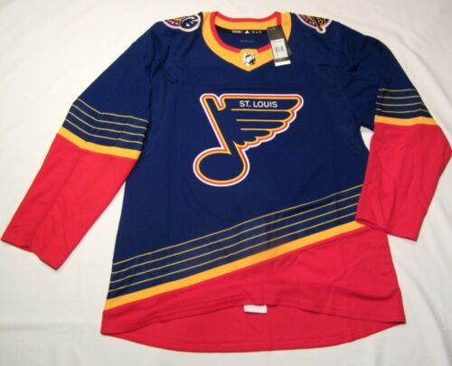 ST. LOUIS BLUES size 52 = Large ADIDAS RETRO Aeroready Authentic Hockey Jersey - Picture 3 of 9