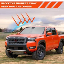 For Nissan Frontier 2022-2025 Windshield Sun Shade Cover UV Block Visor Foldable