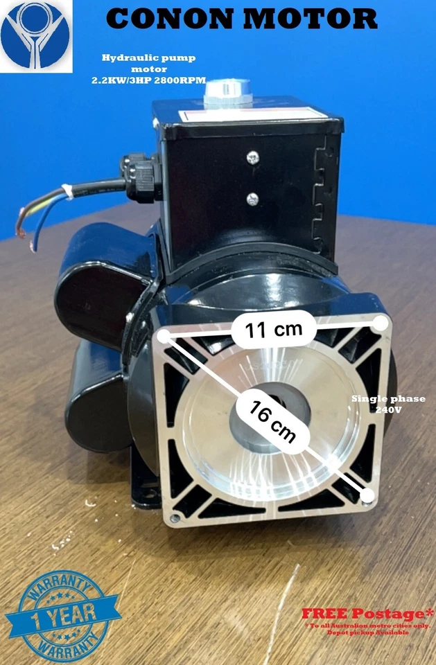 2.2kw single phase Hydraulic pump spline motor 2800rpm vehicle lift hoist 9 spin - image 2 of 4