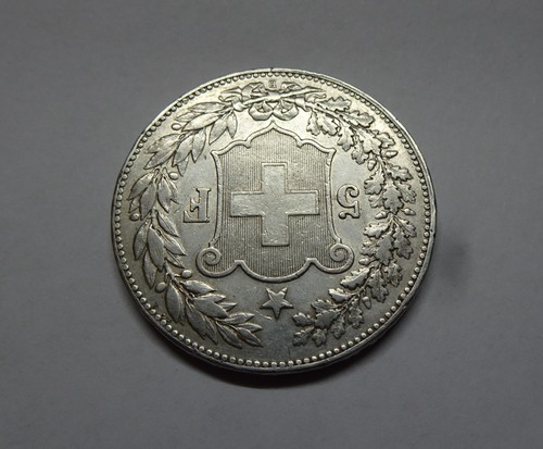5 Franken - SCHWEIZ - B-Präge - Confoederatio Helvetica - 5 FRANCS - Jahr 1890 - Bild 4 von 5