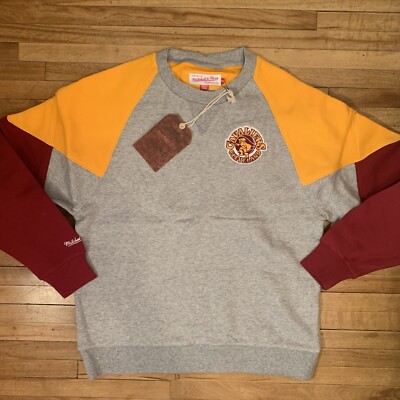 Mens Mitchell & Ness NBA Trading Block Crew Cleveland Cavaliers NEW Size Small