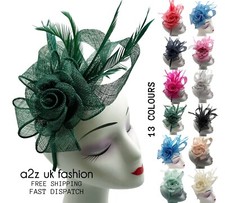 Women's Flower Fascinator Clip Headband Wedding Hat Ladies Day Royal Ascot Races