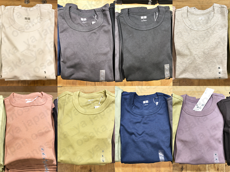 UNIQLO Crew Neck T-Shirts 100% cotton XS-3XL 8Color WOMEN