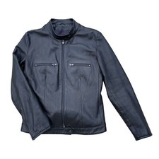 Vintage Gk Genel Soft Leather Jacket Zip Up 12 Made In England