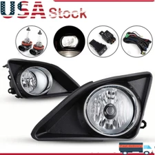 Fog Lights Fit Toyota Corolla 2009 2010 Clear Lens W/Chrome Fog lamps Wiring Kit