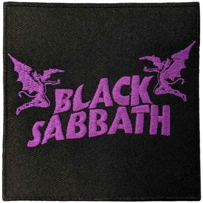 BLACK SABBATH Iron-On Patch: WAVY LOGO & DAEMONS: Official Lic Merch gift £pb