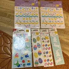 Vtg Lot Mrs. Grossman's Easter Stickers NEW NIP Egg Decorating  Bunny 20 Sheets