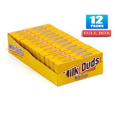 12x Packs MILK DUDS Chocolate and Caramel Candy Boxes - 5oz Each