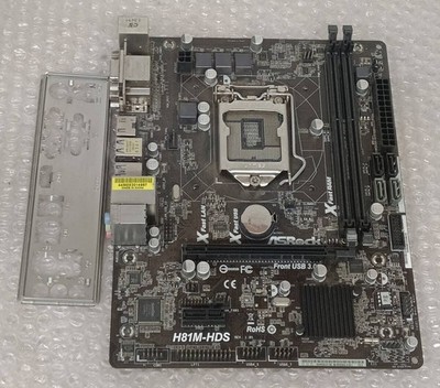 [Used Parts] BIOS only check, ASROCK H81M-HDS Motherboard IO Panel LGA1150 MB594