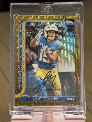 2025 Topps Chrome Ladd McConkey Chrome Autographs (RAW)