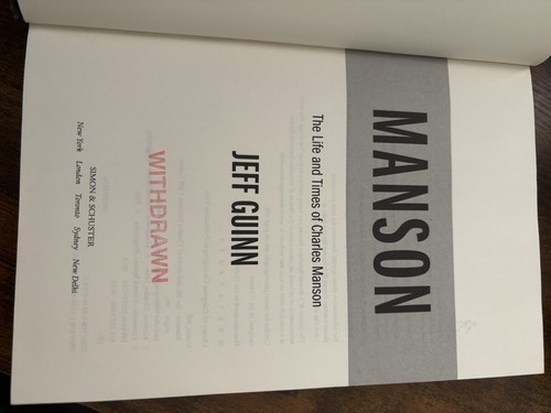 Manson the Life and Times of Charles Manson Jeff Guinn Hardcover 2013 - Picture 7 of 12