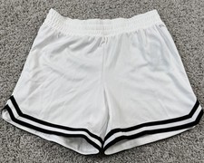 NEW DSG Girls Performance Mid Rise Mesh Athletic Shorts Pure White XL 16