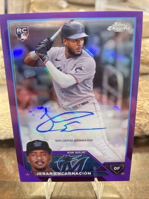 2023 Topps Chrome Rookie Autographs Jerar Encarnacion /250 Miami Marlins