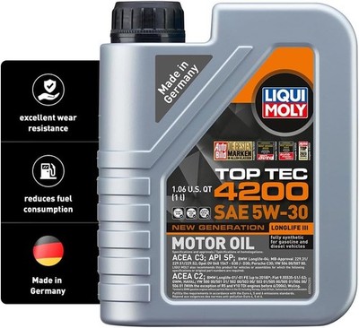 LIQUI MOLY Top Tec 4200 SAE 5W-30 New Generation | 1 L | Fully synthetic eng...