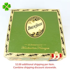 Brick House Corona Larga Double Connecticut Wood Cigar Box 7.5" x 7.25" x 2.75"