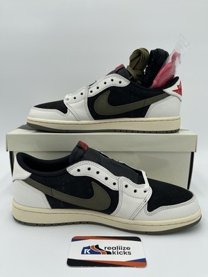 未使用Travis Scott×Nike AirJordan1LowOG28.5 Size 9.5W/8M - Nike Air Jordan 1 Low Retro SP x Travis Scott Olive