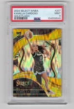2024 Panini Select WNBA #207 Kamilla Cardoso Prizms Gold Flash PSA 9 #/10