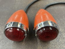 Early Vintage 1939 Chevy Car Tail Light Glass Torpedo Lights Working Great