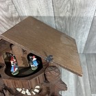 Cuendet Musical Black Forest Wood Cuckoo Clock Roman Numerals Dancing Figures — photo 5