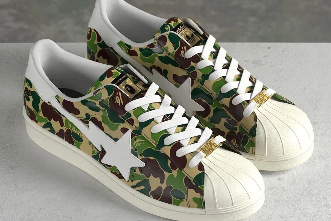 adidas BAPE x Superstar 80s ABC Camo - огромный выбор по лучшим