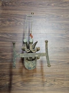 antique cast iron "crow foot" balance beam scale