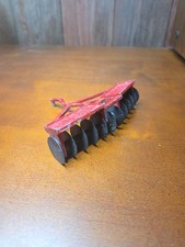 Vintage Ertl Disc Plow 5" Red Farm Implement Cultivator MADE IN USA
