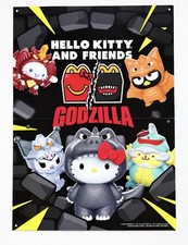 2026 Hello Kitty and Friends Godzilla McDonald's Poster Store Display