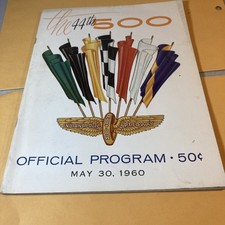 1960 The 44th Indianapolis 500 Official Program Indianapolis Motor Speedway, Ind