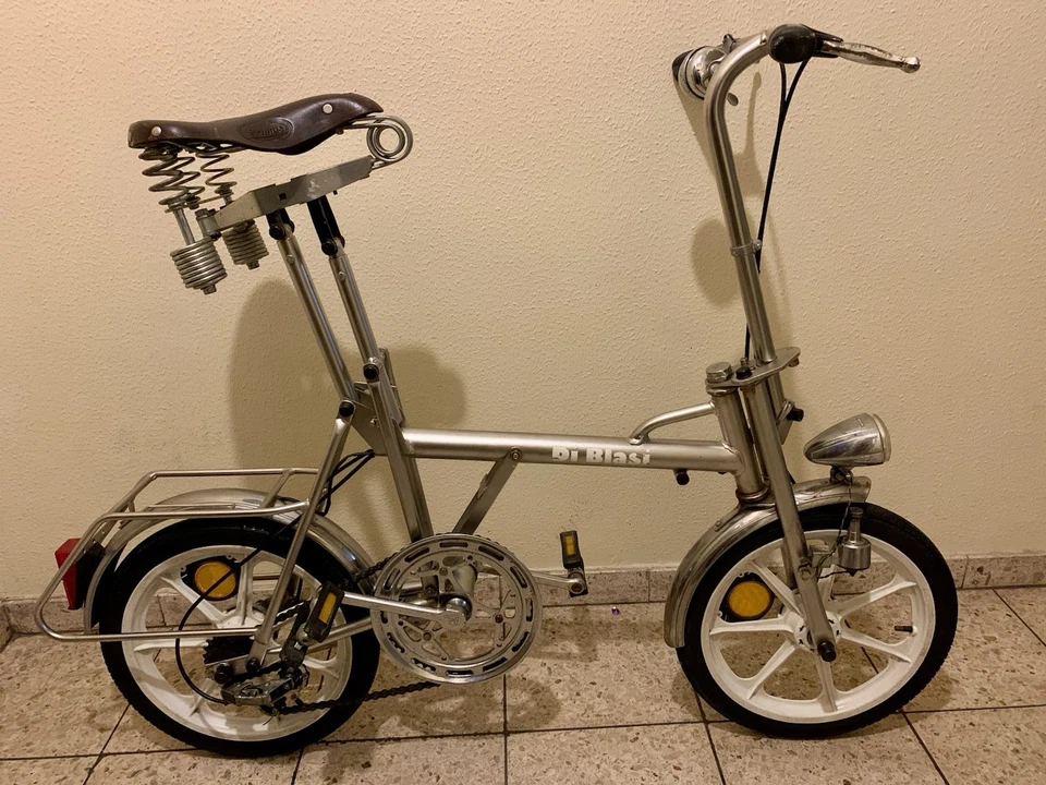 2 Stück Di Blasi Edelstahl-Klappräder - 4 Gang - 16 Zoll - mit Taschen