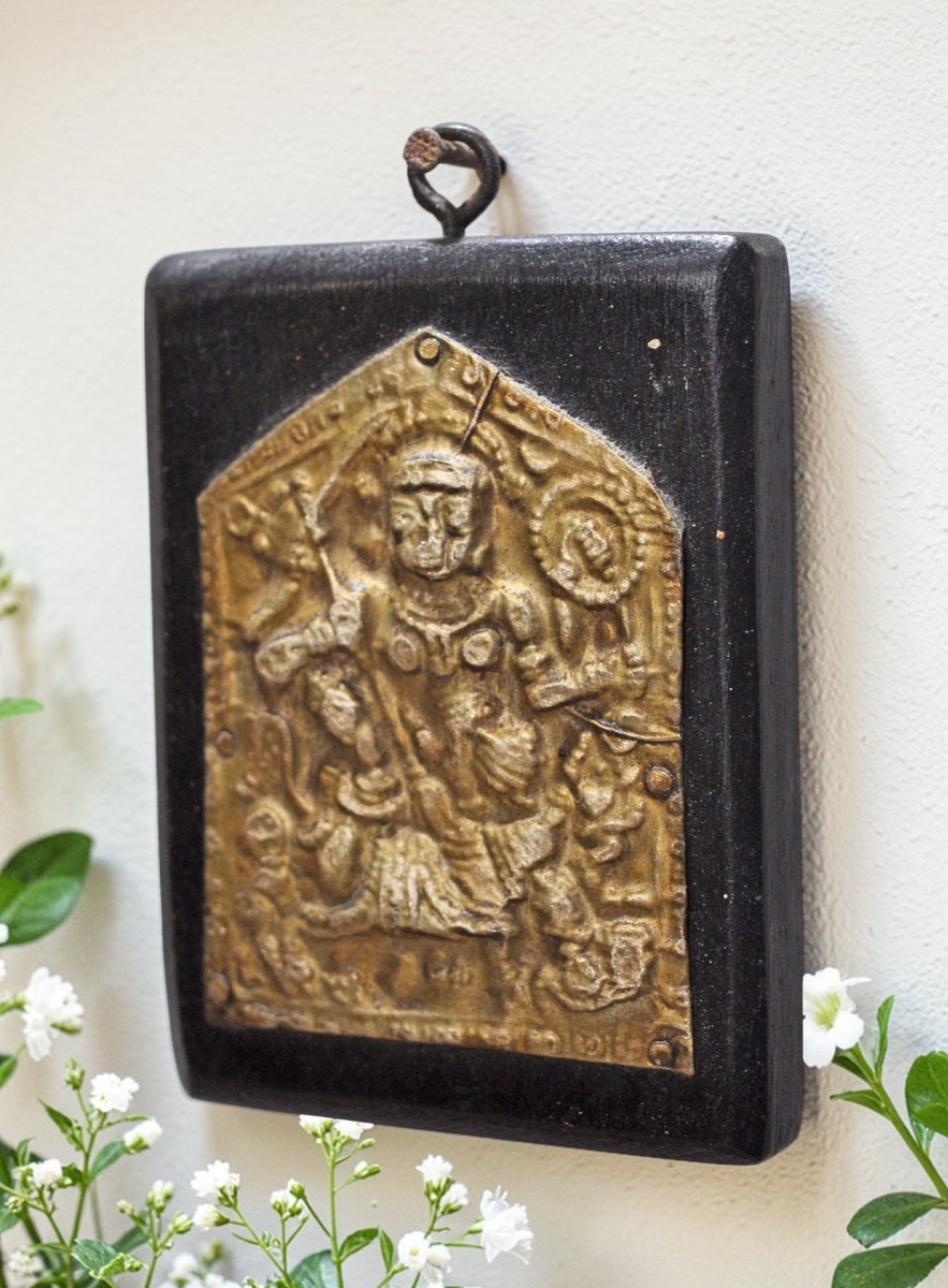 Antique Brass Pendant Jewelery Wall Décor Original Old Fine Hand Crafted