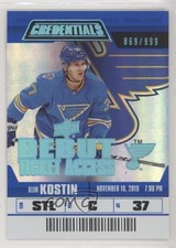 2019 Upper Deck Credentials Debut Ticket Access /999 Tier 1 Klim Kostin #52 6dl