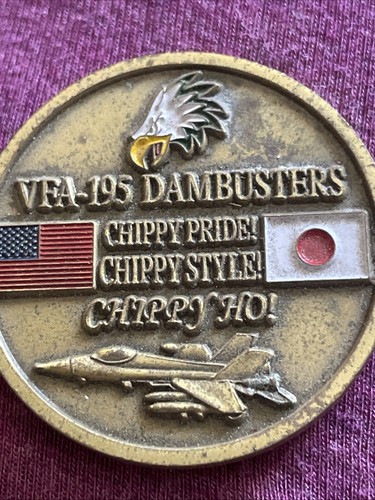 US Navy Challenge Coin F - 18 Strike Fighter Squadron DAM BUSTERS (VFA-195) USN - Bild 2 von 6