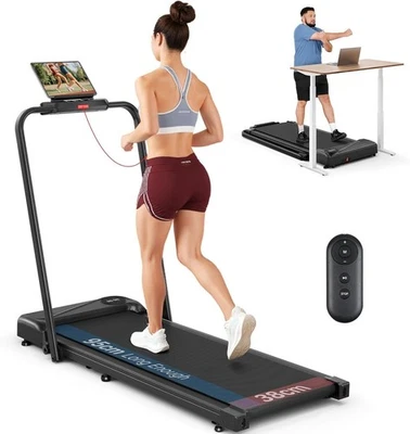 THERUN Laufband Elektrisch LED Display 10km/h Fitness Heimtrainer klappbar Walkpad DE