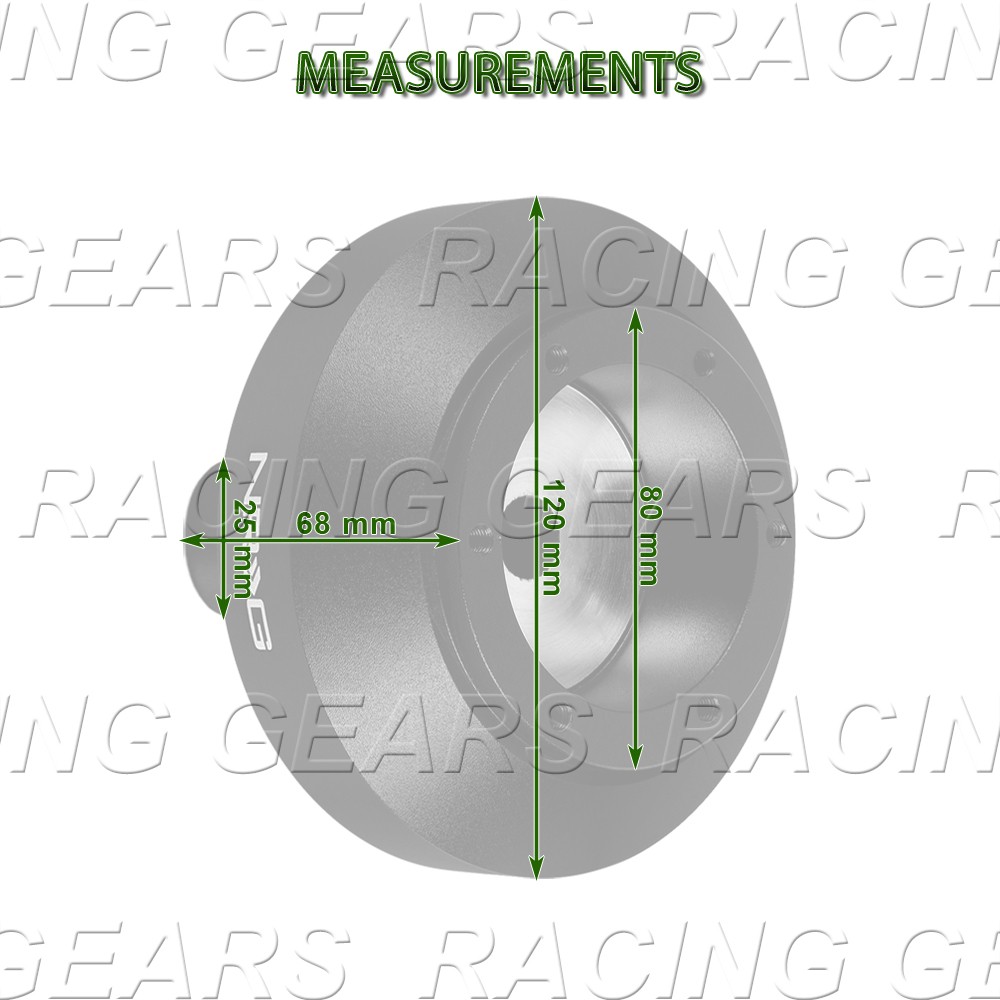 SRK-150H NRG STEERING WHEEL 6-HOLE SHORT HUB THIN ADAPTER FIT 91-05 ACURA NSX