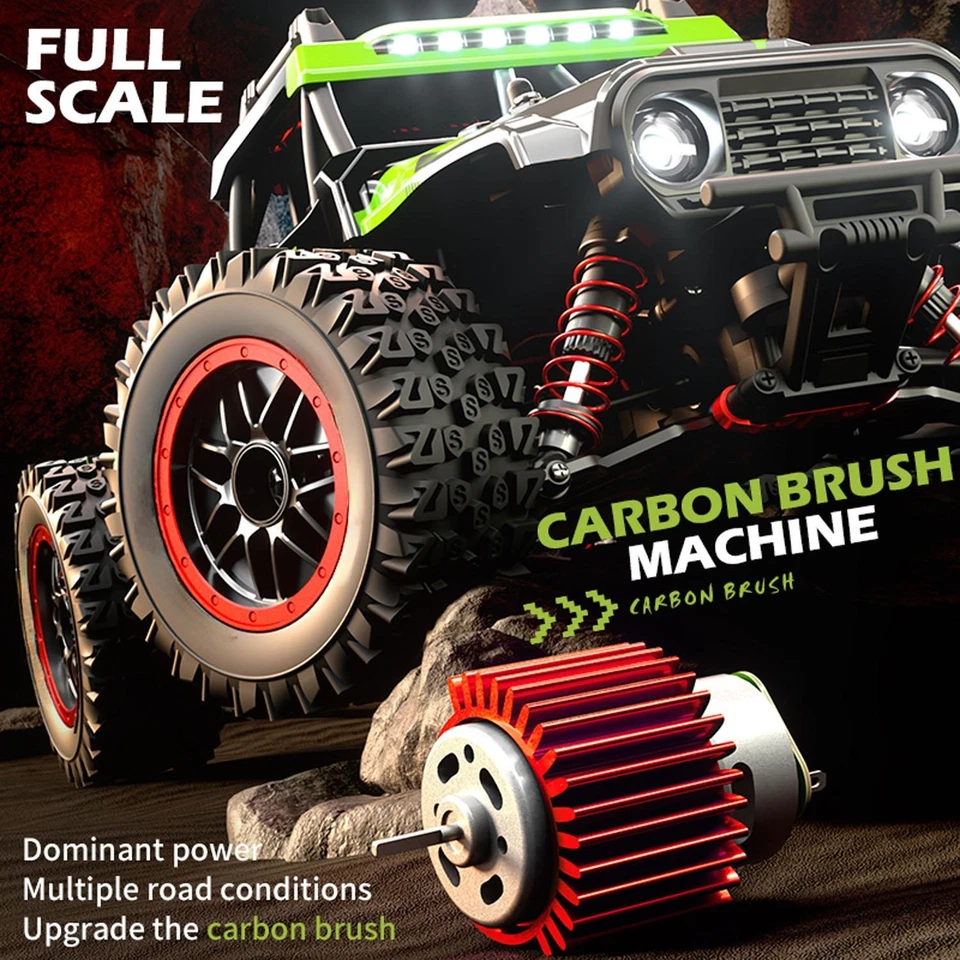 48km/h 1/14 Off Road Vehicle C8805 4WD RTR Car W/Brushed Motor ESC LED Lights - Image 4 of 4